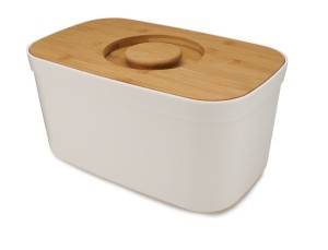 Joseph Joseph Chlebak z bambusową deską 37 cm, biały