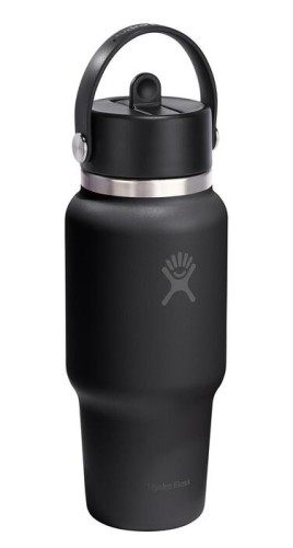 Hydro Flask Butelka 24 oz Wide Flex ze słomką, czarna
