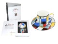 Carmani Komplet Filiżanka ze spodkiem — P. Mondrian, Composition A