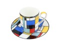 Carmani Komplet Filiżanka ze spodkiem — P. Mondrian, Composition A