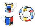 Carmani Komplet Filiżanka ze spodkiem — P. Mondrian, Composition A