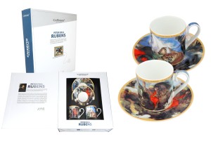 Carmani Rubens 2 filiżanki espresso 100 ml - sceny myśliwskie
