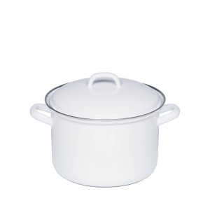 Riess Garnek wysoki z pokrywą 1,5 l 16 cm Classic Weiss