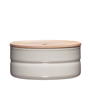 Riess Pojemnik emaliowany z pokrywą 0,6 l Light Grey