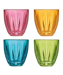 La Rochère Lily zestaw 4 kolorowych szklanek 250 ml