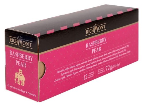 Herbata Richmont Raspberry Pear 12x6g - herbata owocowa malinowa