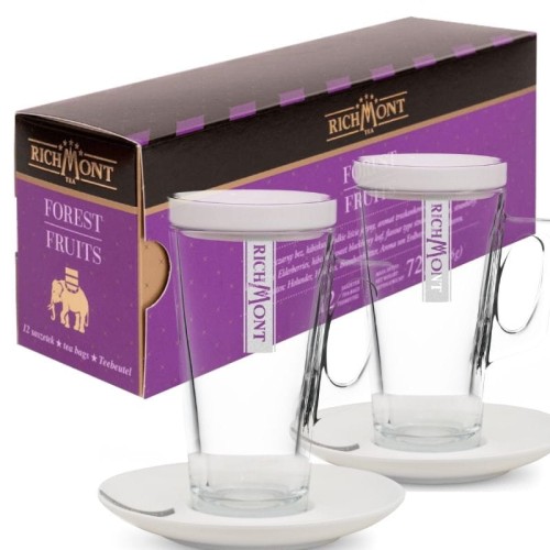 Herbata Richmont Forest Fruit 12x6g i dwie szklanki Hot 390 ml