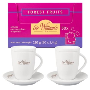 Sir William's Forest Fruits 50x2,4g i 2 kubki 250 ml z wieczkami