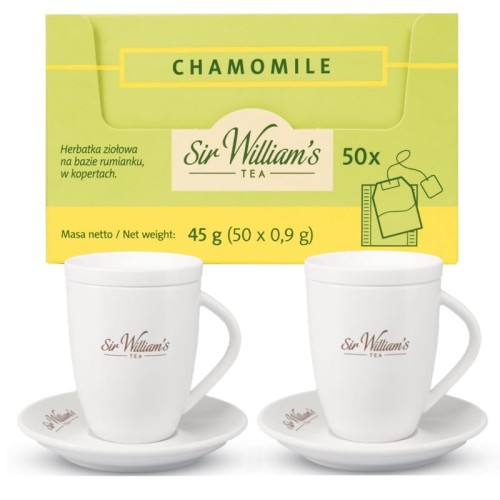 Sir Williams Tea Chamomile 50 herbat i 2 kubki z pokrywkami.jpg