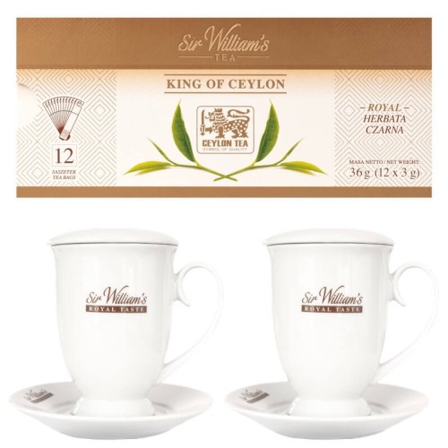Sir William's Royal King of Ceylon 12 herbat i 2 kubki.jpg