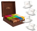 Skrzynka Sir William's Tea 180 herbat i 4 kubki 220 ml ze spodkami - sztaplowane - do układania piętrowo