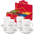 Sir William's 90 herbat w pudełku i 4 kubki 250 ml ze spodkami i wieczkami.jpg