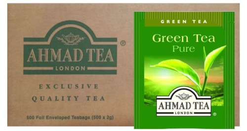 Ahmad Pure Green 500 herbat karton i saszetka.jpeg