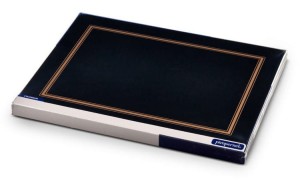 Pimpernel Black Classic 6 czarnych podkładek 30x23 cm ze złotą ramą