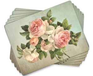 Pimpernel Antique Rose 6 podkładek stołowych 30x23 cm, wzór Danhui Nai