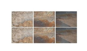 Pimpernel Earth Slate 6 podkładek 30x23 cm, wzór: skała łupkowa