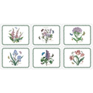 Pimpernel Botanic Garden 6 podkładek 30x23 cm z motywami florystycznymi