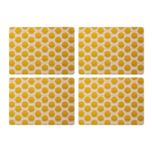 Creative Tops 4 podkładki 30x23 cm z motywem geometrycznym (żółte kółka)