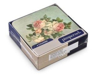 Pimpernel Antique Rose 6 podkładek stołowych 10x10 cm, wzór Danhui Nai