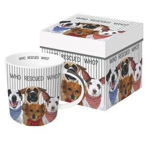 PPD kubek z porcelany 350 ml, motyw: Psy w chustach, ozdobne pudełko