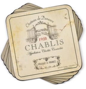 Pimpernel Vin de France 6 podkładek stołowych 10x10 cm - Wino Francuskie