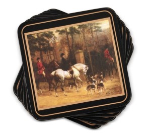 Pimpernel Tally Ho 6 podkładek 10x10 cm, motyw: polowanie na lisa