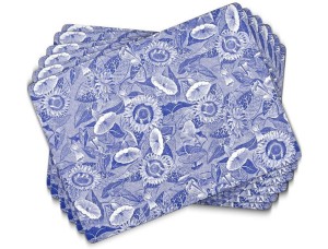 Pimpernel Blue Sunflowers 6 podkładek 30x23 cm z motywem słoneczników