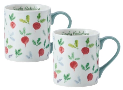 Mikasa Simply Radishing 2 porcelanowe kubki 280 ml - rzodkiewki.jpg