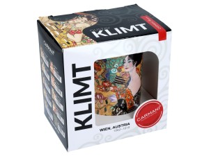 Carmani porcelanowy kubek 360 ml, G. Klimt, Kobieta z wachlarzem