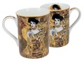 Carmani porcelanowy kubek 360 ml, motyw: Gustav Klimt, Adela - widok kubka z 2 stron.jpg