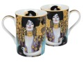 Carmani porcelanowy kubek 360 ml, motyw: Gustav Klimt, Judyta - widok kubka z 2 stron.jpg
