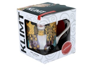 Carmani porcelanowy kubek 360 ml, motyw: Gustav Klimt, Judyta