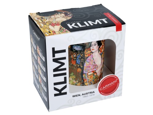 Carmani porcelanowy kubek 360 ml, motyw: Gustav Klimt, Tancerka - w opakowaniu.jpg