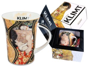 Carmani kubek porcelanowy 350 ml z motywami z  Klimta (kolaż)