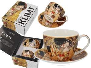 Carmani filiżanka 240 ml ze spodkiem, G. Klimt - Pocałunek