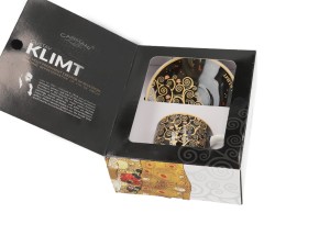 Carmani filiżanka espresso 80 ml, Klimt, Drzewo życia (czarne tło)