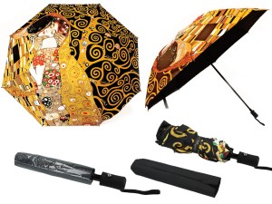 Carmani parasol składany, automat, śr. 100 cm, dekoracja od góry - Klimt
