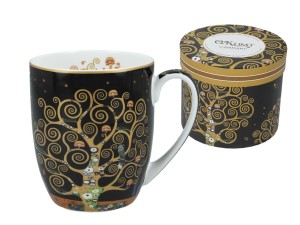 Carmani Gustav Klimt kubek porcelanowy 380 ml - motyw: Drzewo życia