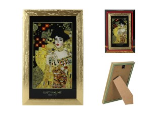 Obrazek 21x13 cm, złota ramka, Gustav Klimt - Adela