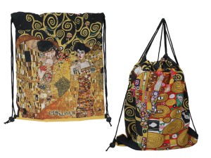 Carmani worek na plecy 43x36 cm, motyw: kolaż obrazów Gustava Klimta