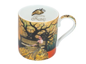 Carmani kubek porcelanowy 350 ml,. inspirowany Klimtem - Kobieta przy fortepianie 