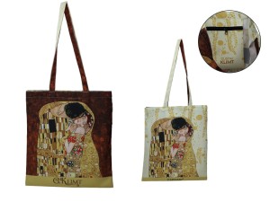 Carmani torba na ramię 44x39 cm, Gustav Klimt - Pocałunek