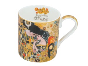 Carmani kubek porcelanowy 350 ml, inspirowany Klimtem - Kobieta i mężczyzna