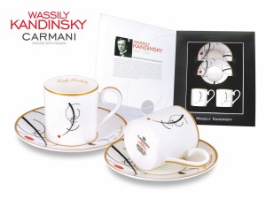 Carmani 2 filiżanki espresso 100 ml, Kandinsky - Free curve to the point