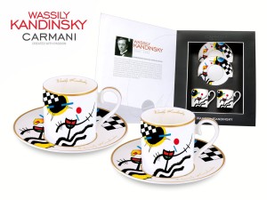 Carmani 2 filiżanki espresso 100 ml, Kandinsky - Contrasting sounds