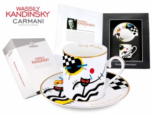 Carmani filiżanka 200 ml ze spodkiem, Kandinsky - Contrasting sounds