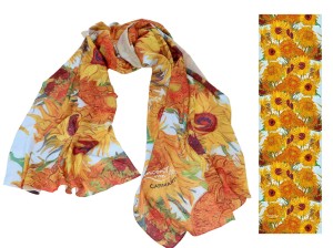 Carmani szal 180 x 45 cm, V. van Gogh, Słoneczniki