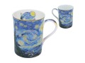 Carmani porcelanowy kubek 360 ml, motyw: van Gogh, Gwiaździsta noc - widok kubka z 2 stron.jpg