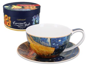 Carmani filiżanka 340 ml ze spodkiem - van Gogh, Taras kawiarni nocą