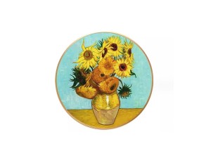 Carmani obrazek okrągły o średnicy 40 cm, V. van Gogh - Słoneczniki